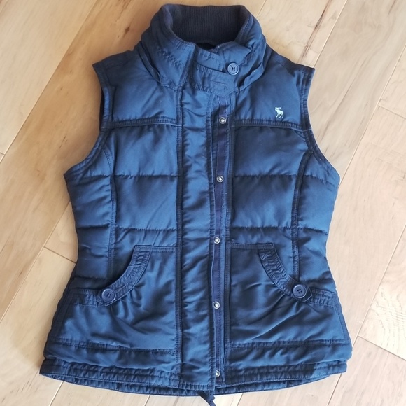 Abercrombie & Fitch Jackets & Blazers - Abercrombie Down Vest Blue Puffy